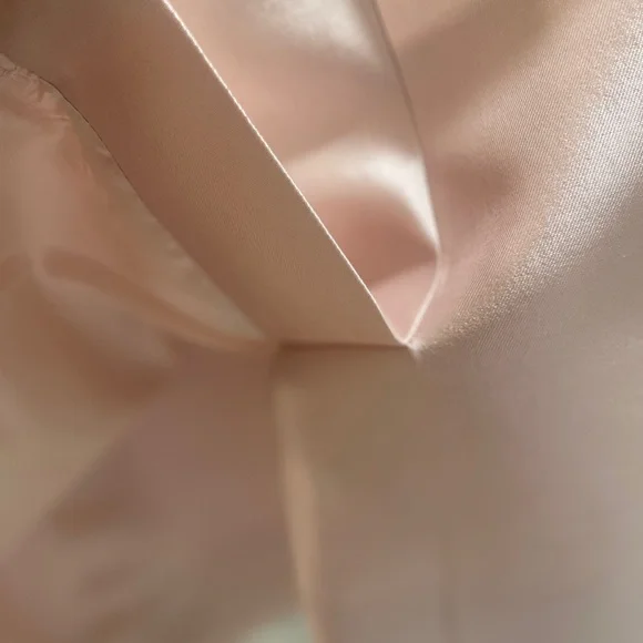 Teri Jon by Rickie Freeman Blush Pink Cocktail Formal Satin 2-Piece Suit 12 - Picture 10 of 13